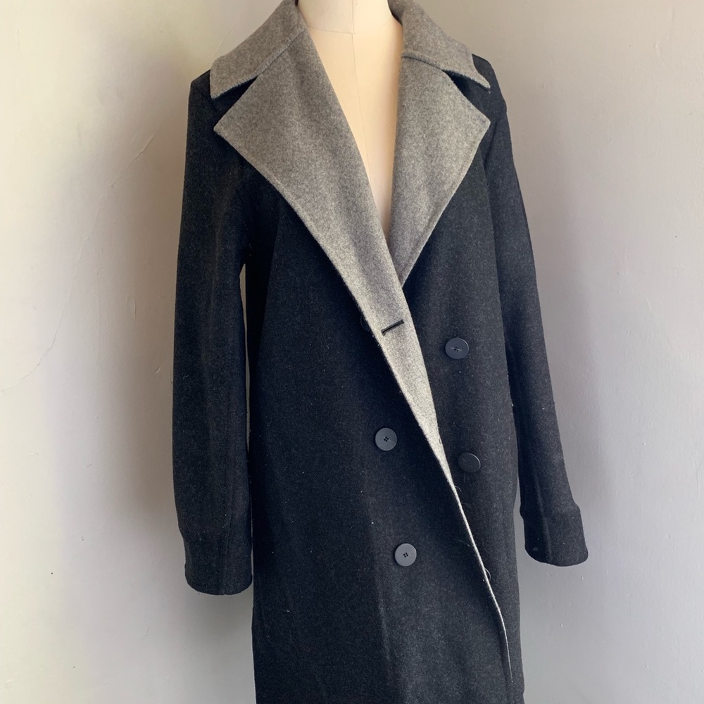 Balenciaga 100% Wool Reversible Coat
